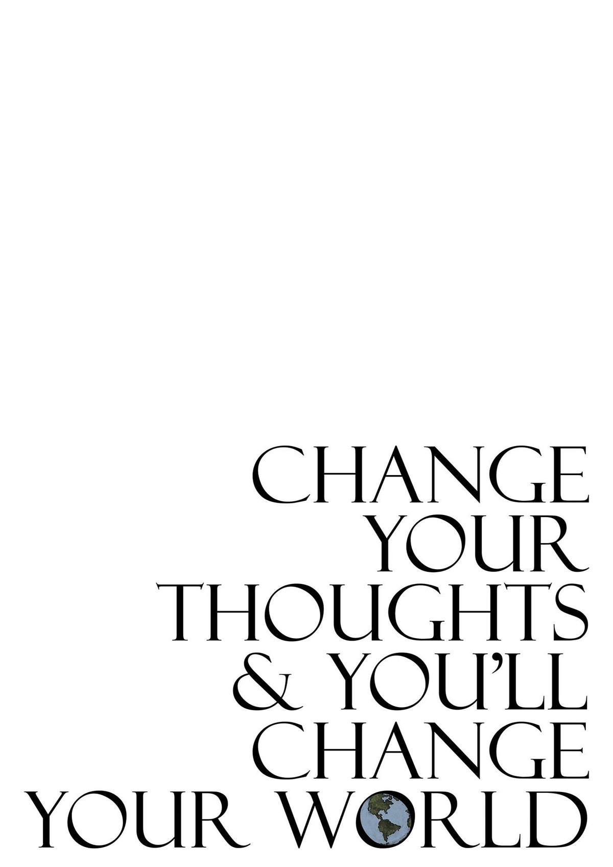 Change Your Thoughts" Wall Art - detail