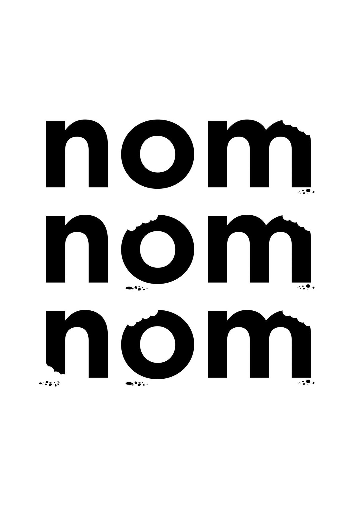 Nom Nom Nom" Art For The Home - detail