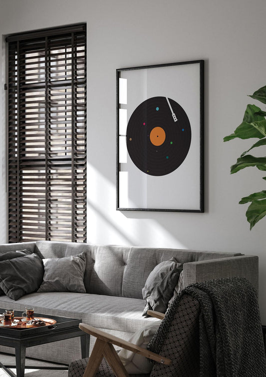 Vinyl Space Wall Art - living room 1
