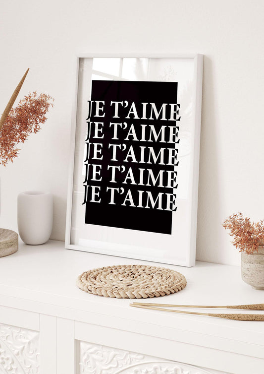 Je Taime" Printed Poster - hall 1