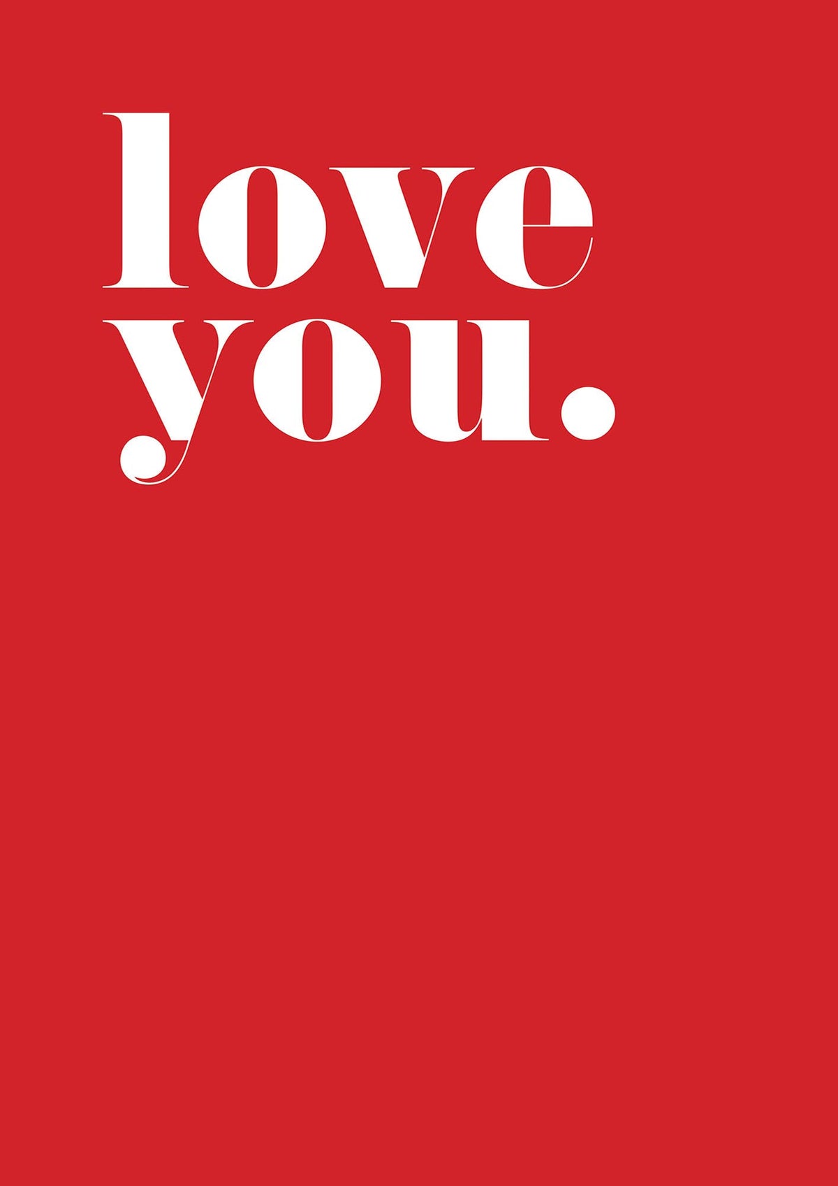 Love You" Printed Poster - detail