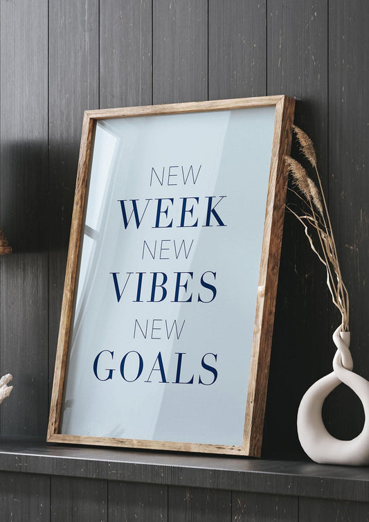 New Week" Wall Art - living room 3