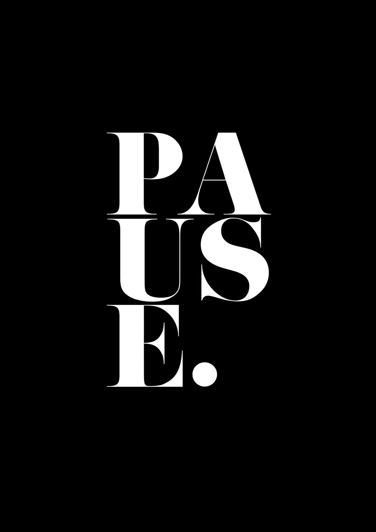 Pause" Printed Poster - detail