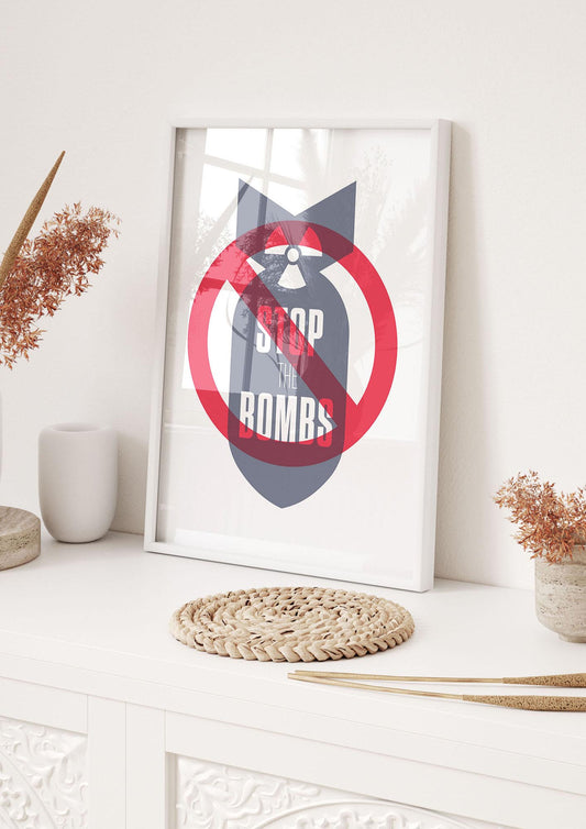 Stop The Bombs" Wall Art - hall 1