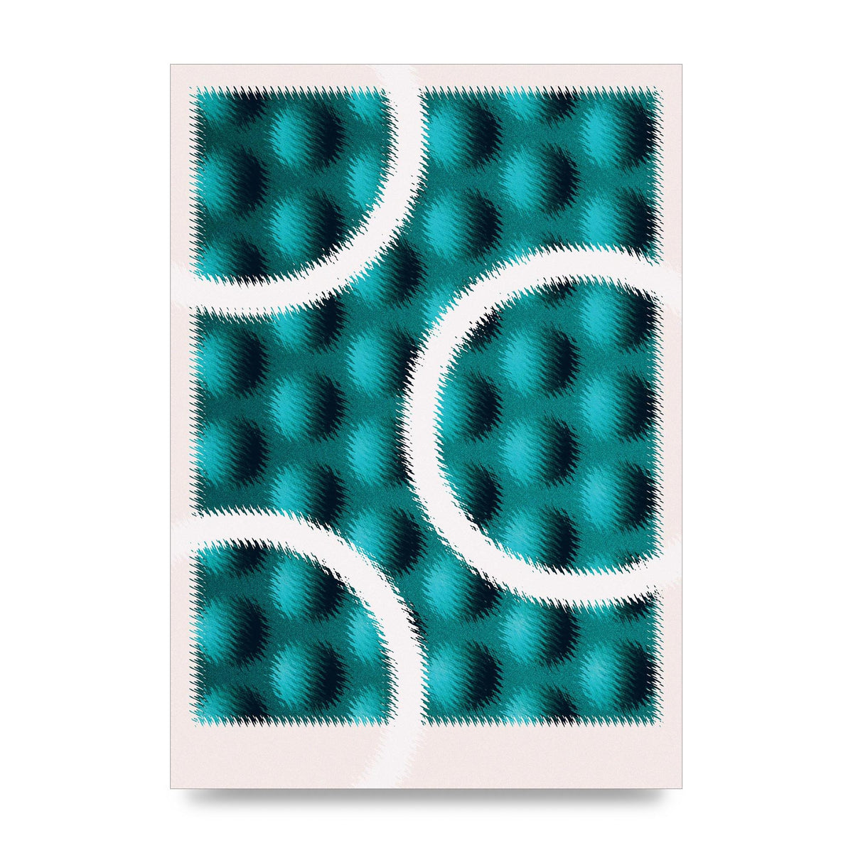 Abstract Texture Cutout Green Art For The Home - unframed print