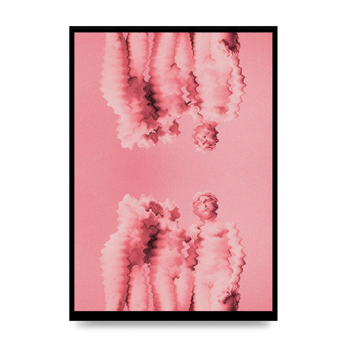 Ripple Statues Pink Trippy Wall Art - unframed print