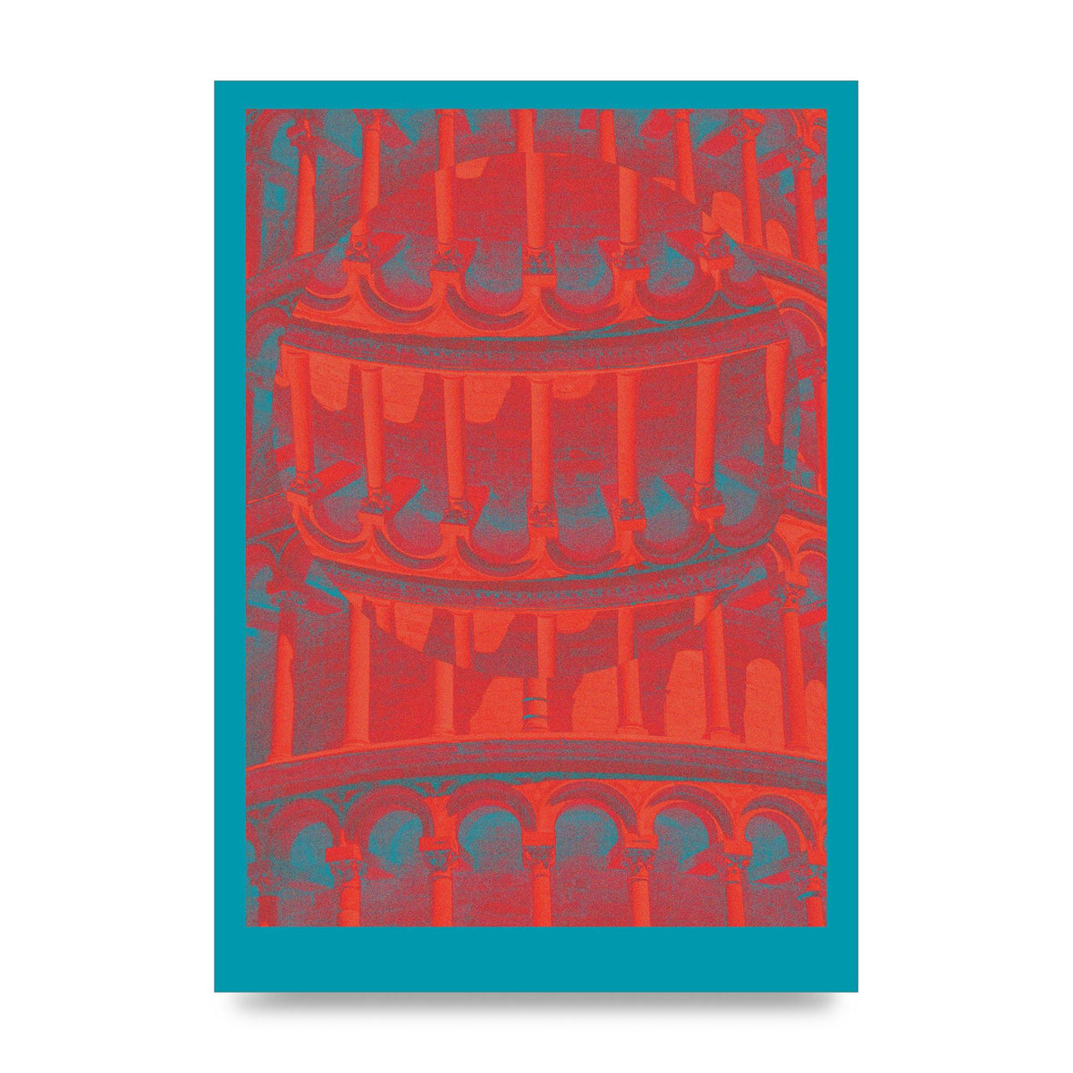 Tower Of Pisa Abstract Lofi Wall Art - unframed print