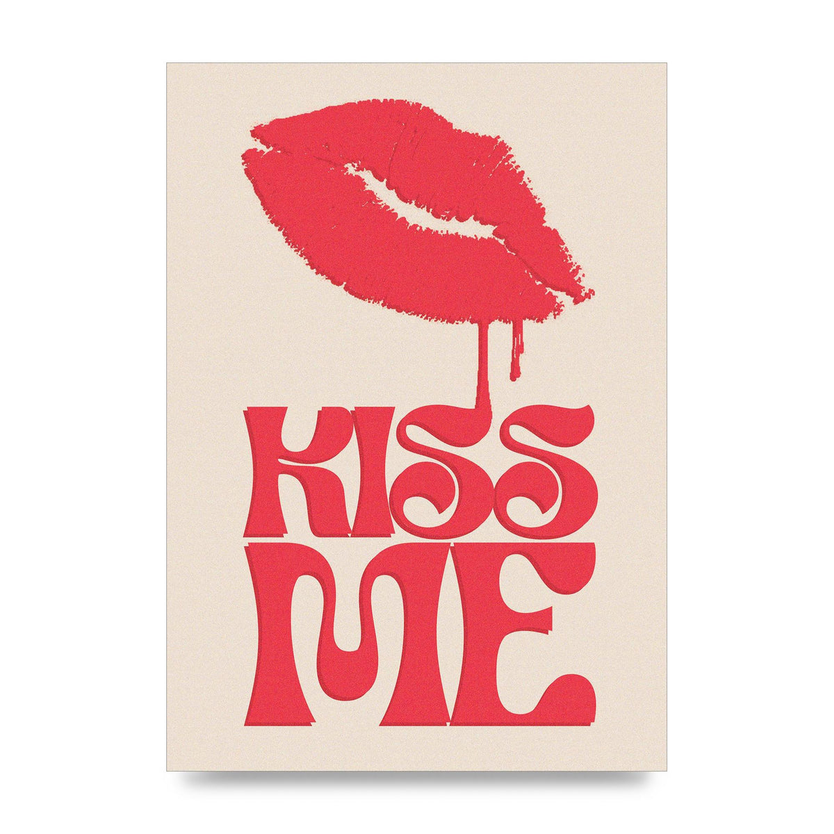 Kiss Me In Pink Printed Poster - unframed print