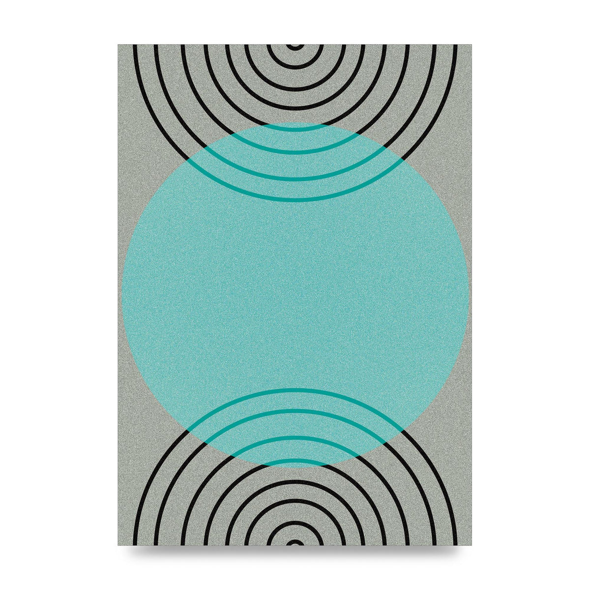 Abstract Line Disc Printed Poster - unframed print