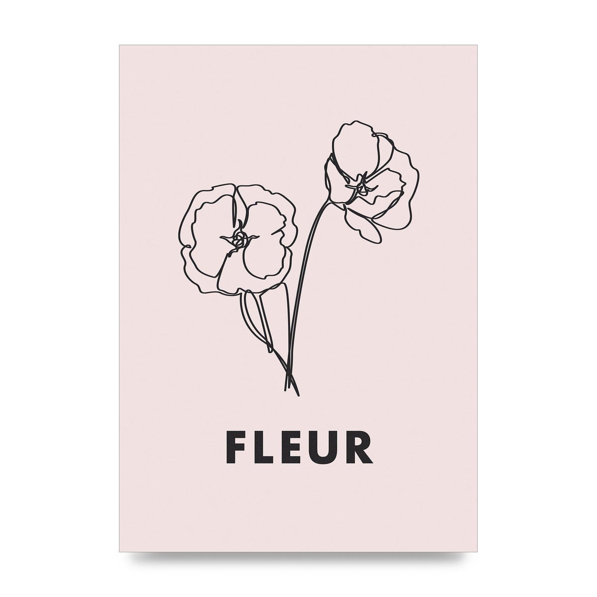 Fleur Line Drawing Art For The Home - unframed print
