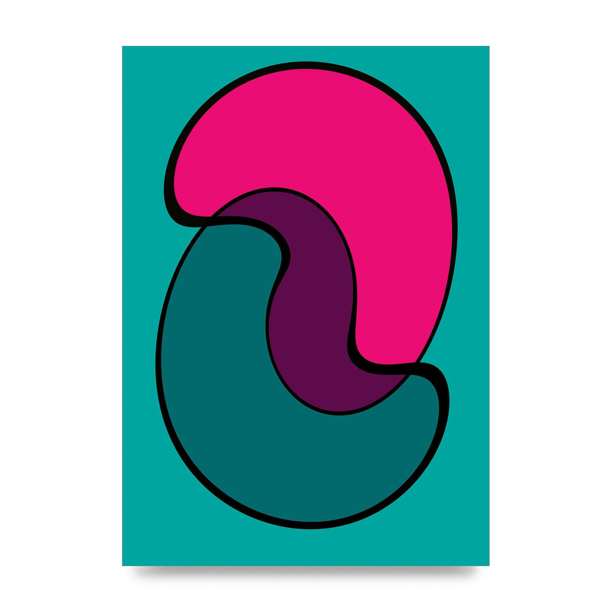Abstract Blob Shape Three Printed Poster - unframed print