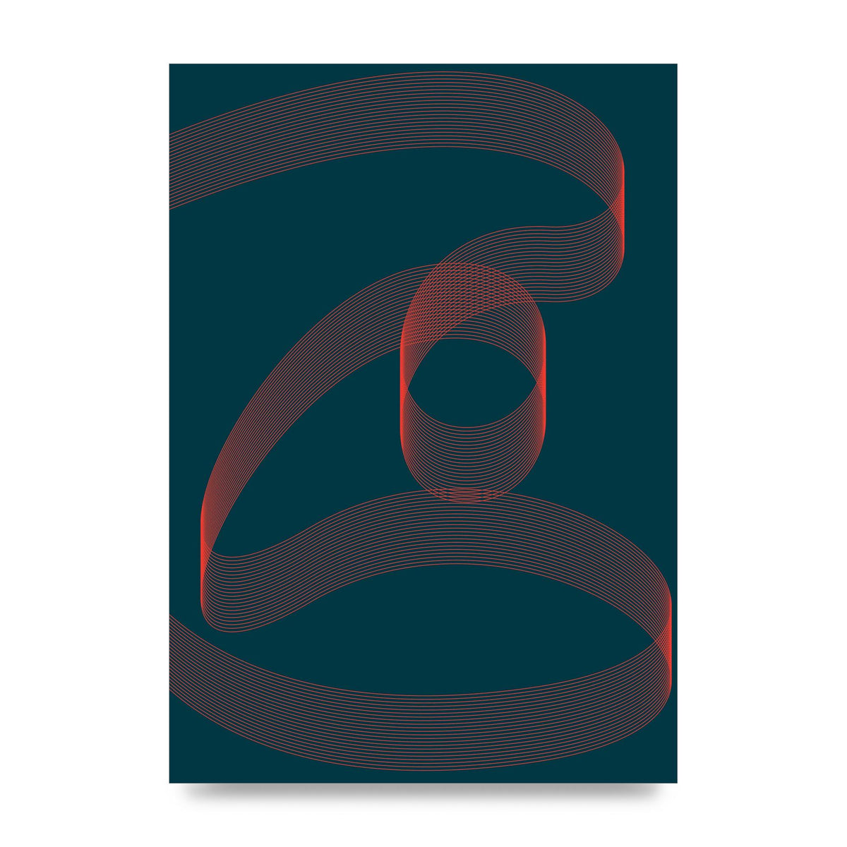Abstract Ribbon Wall Art - unframed print