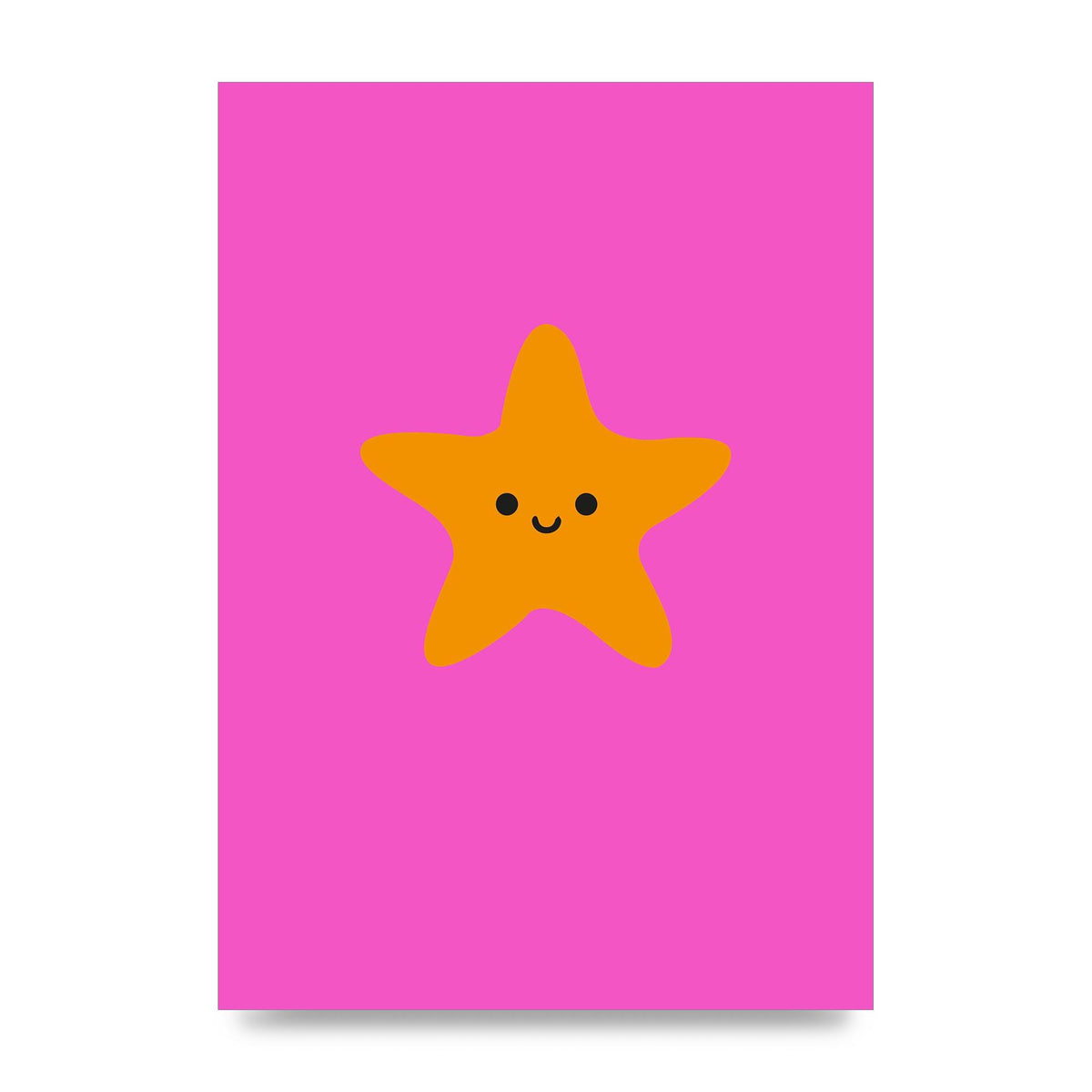Kids Starfish Illustration Girls Wall Art - unframed print