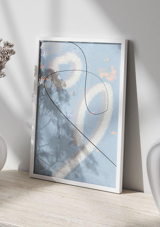 Distressed Abstract Line Wall Art - living room 2