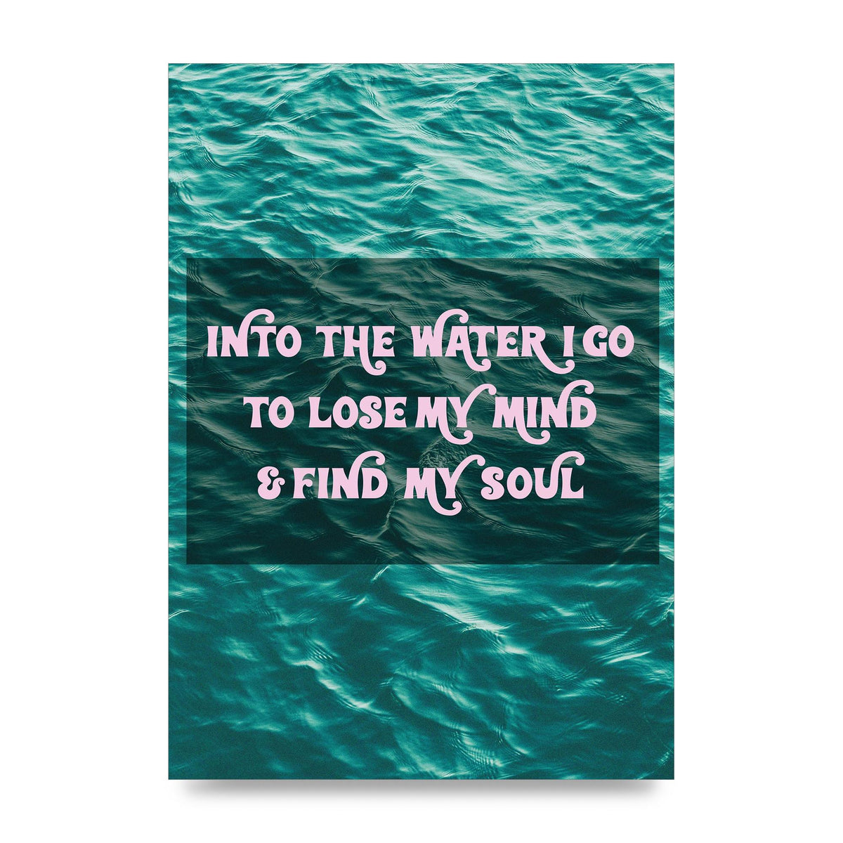 Into The Water Rhyme Swimming" Printed Poster - unframed print