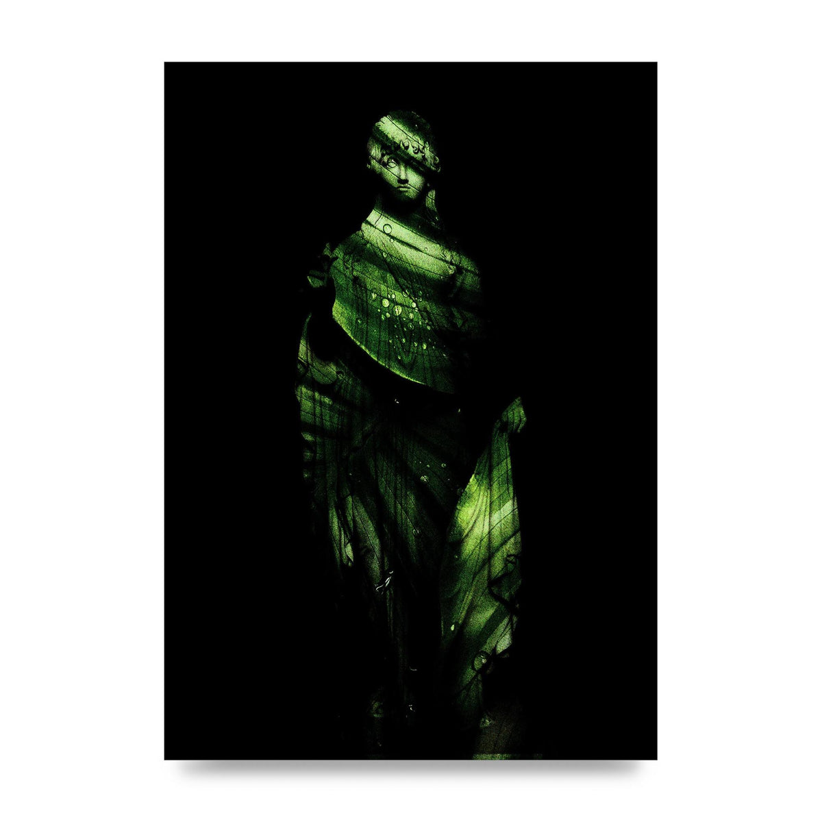 Green Statuette Printed Poster - unframed print