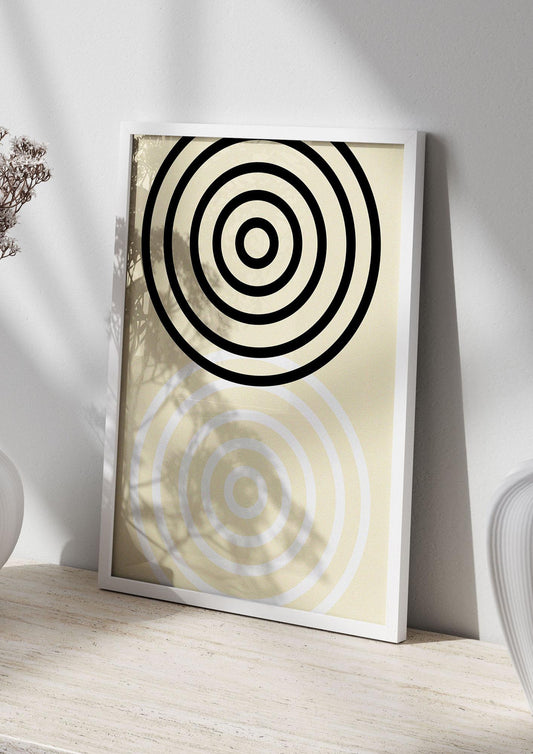 Abstract Circle Clean Wall Art - living room 2