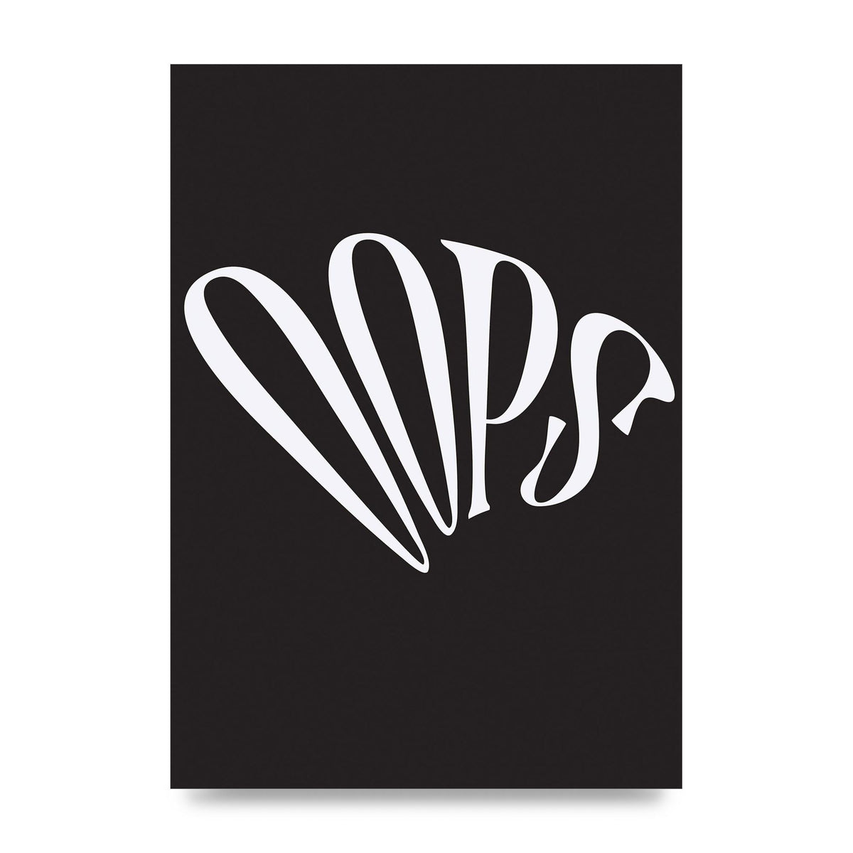 Oops White" Art For The Home - unframed print