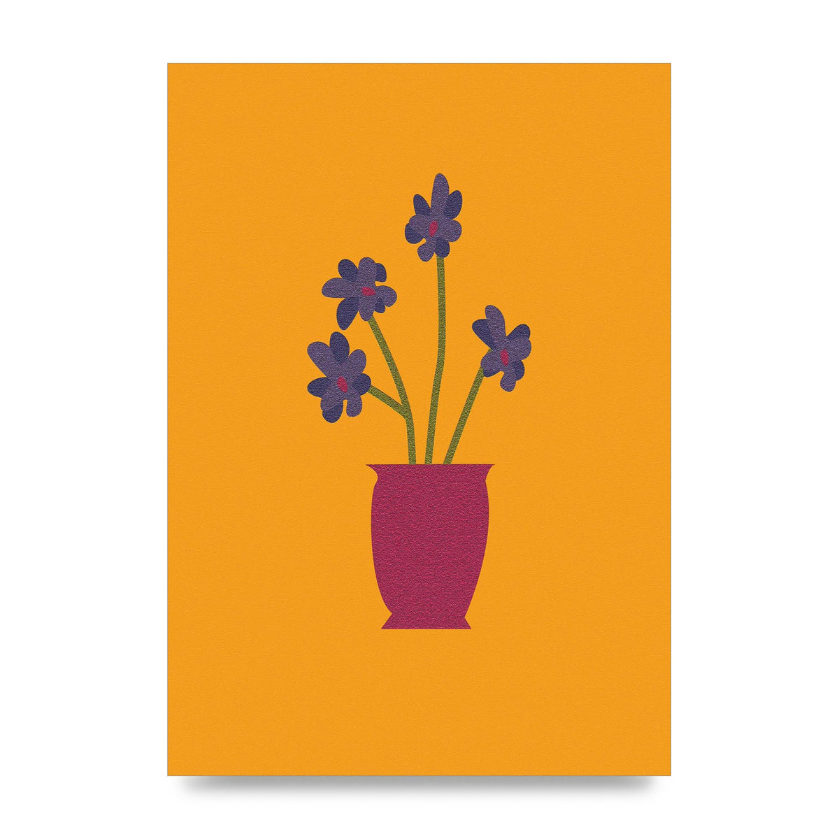 Crude Child Flowers Drawing Printed Poster - unframed print