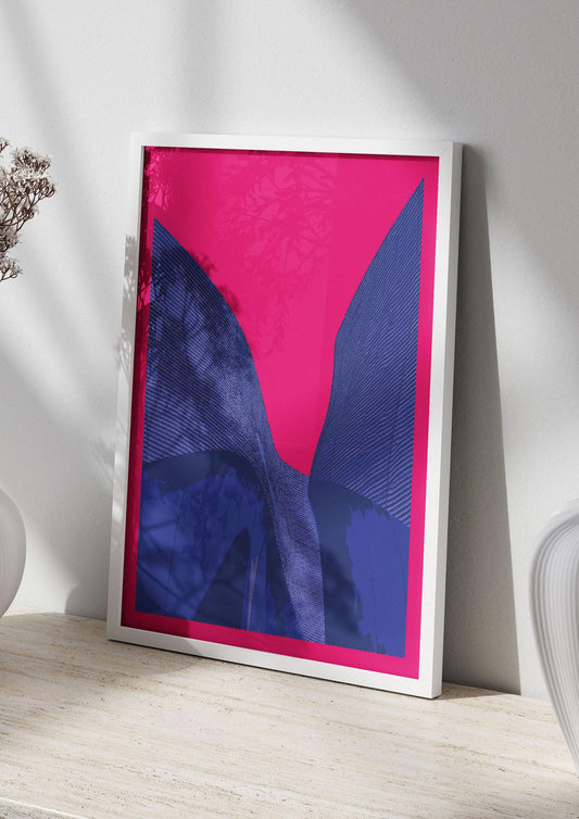 Architecture Fluro Pink Wall Art - living room 2