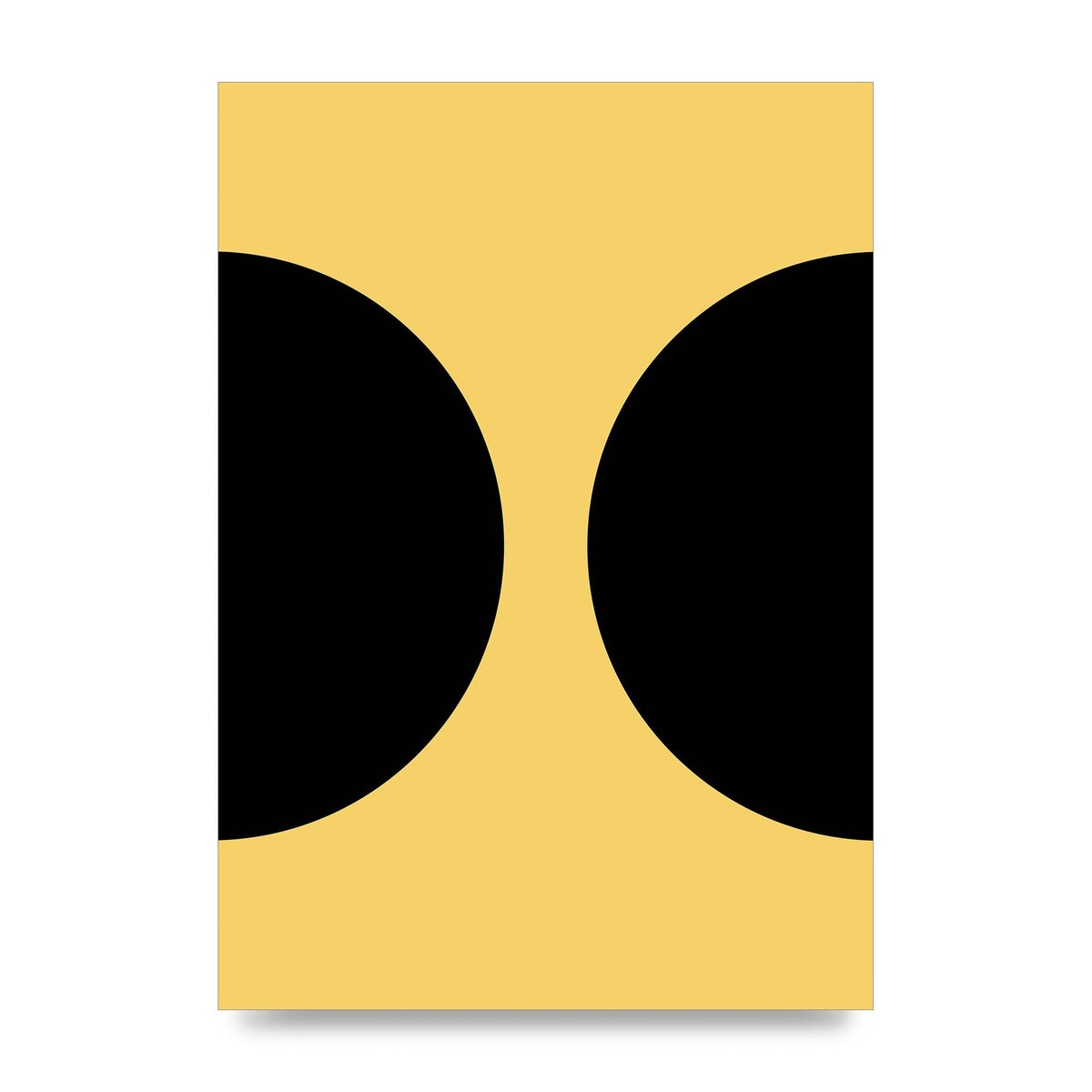 Yellow Black Disc Abstract One Art For The Home - unframed print