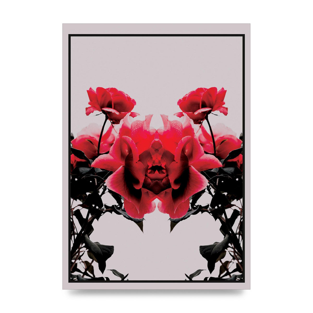 Symmetrical Flower One Wall Art - unframed print