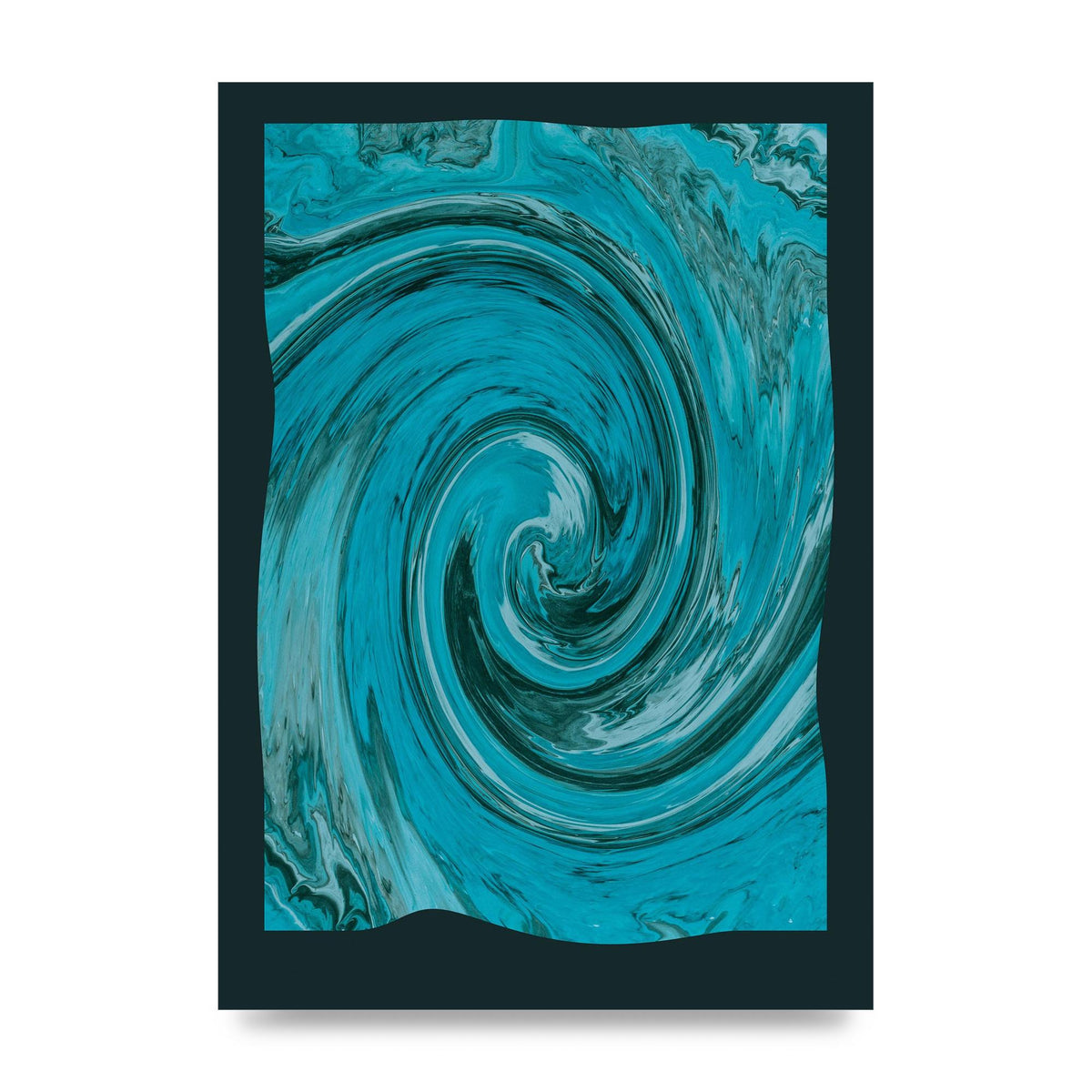 Green Swirl Pattern Art For The Home - unframed print