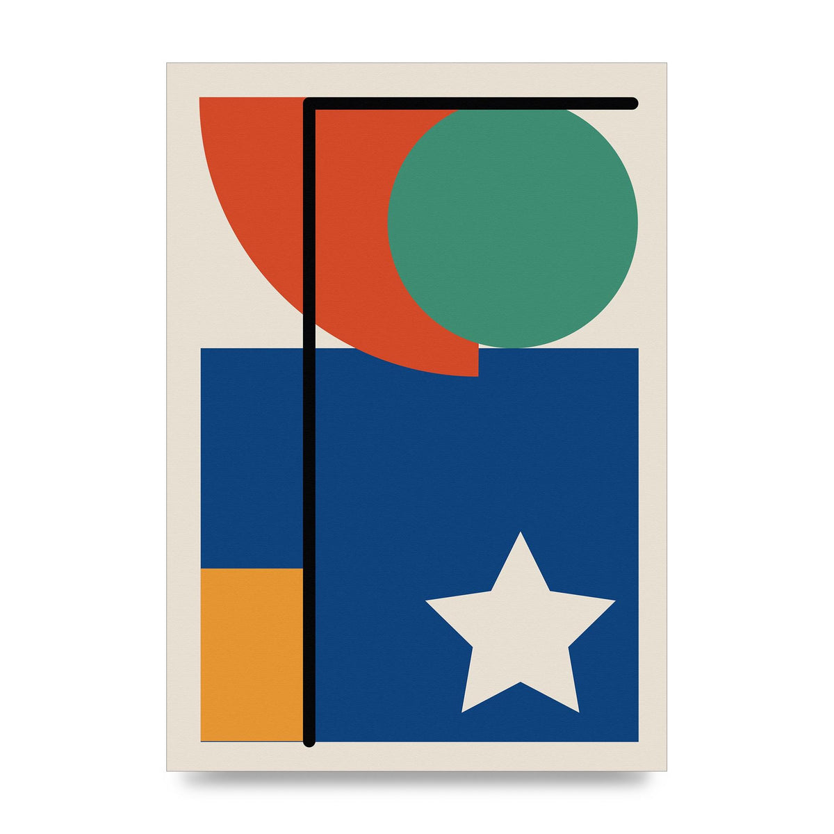 Abstract Bold Shape Two Printed Poster - unframed print