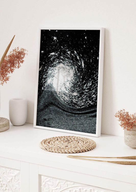 Abstract Star Twirl Printed Poster - hall 1