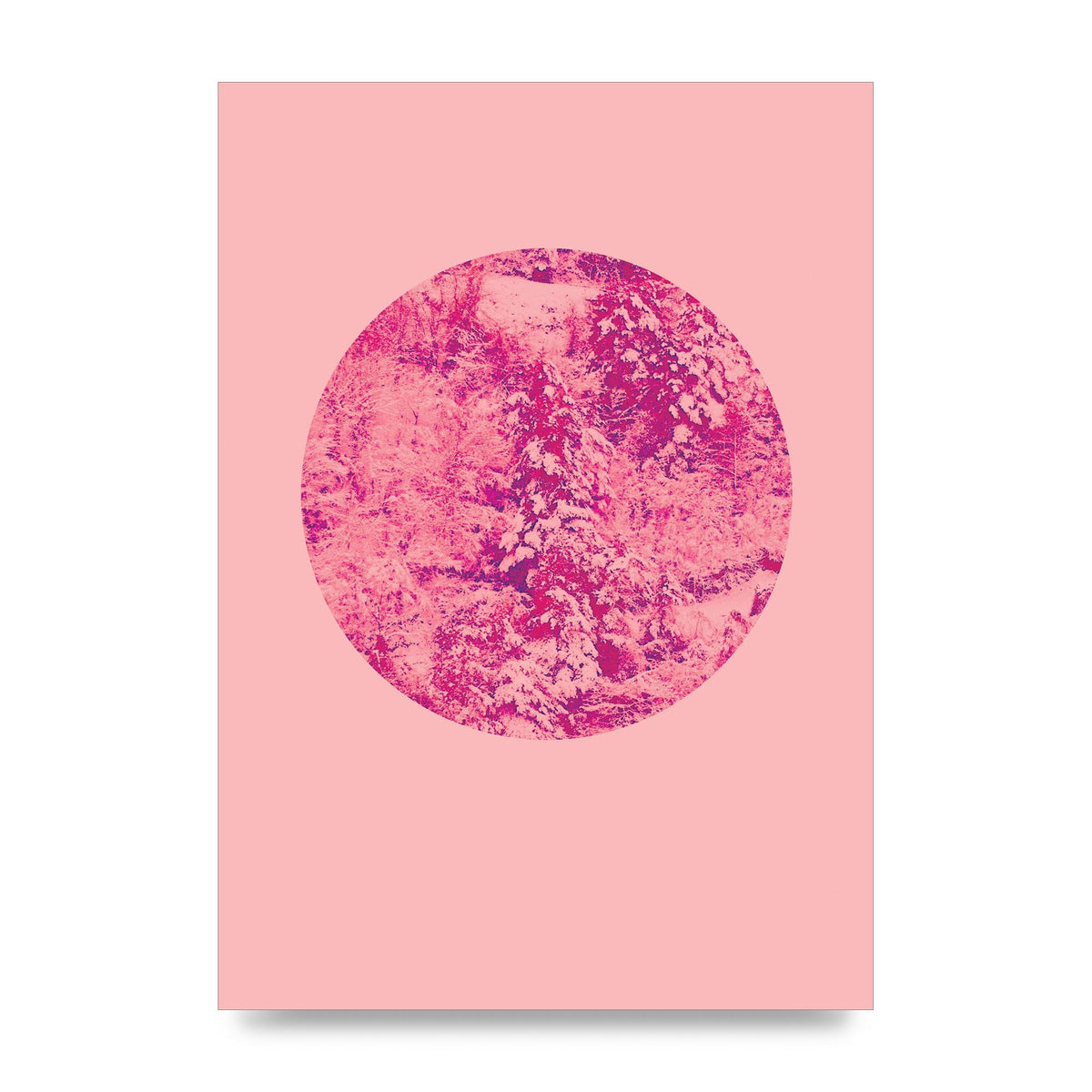 Pink Pattern Disc Art For The Home - unframed print