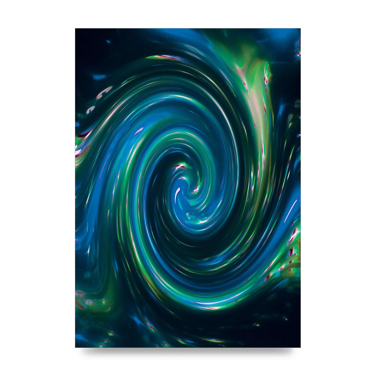 Blue Space Swirl Wall Art - unframed print