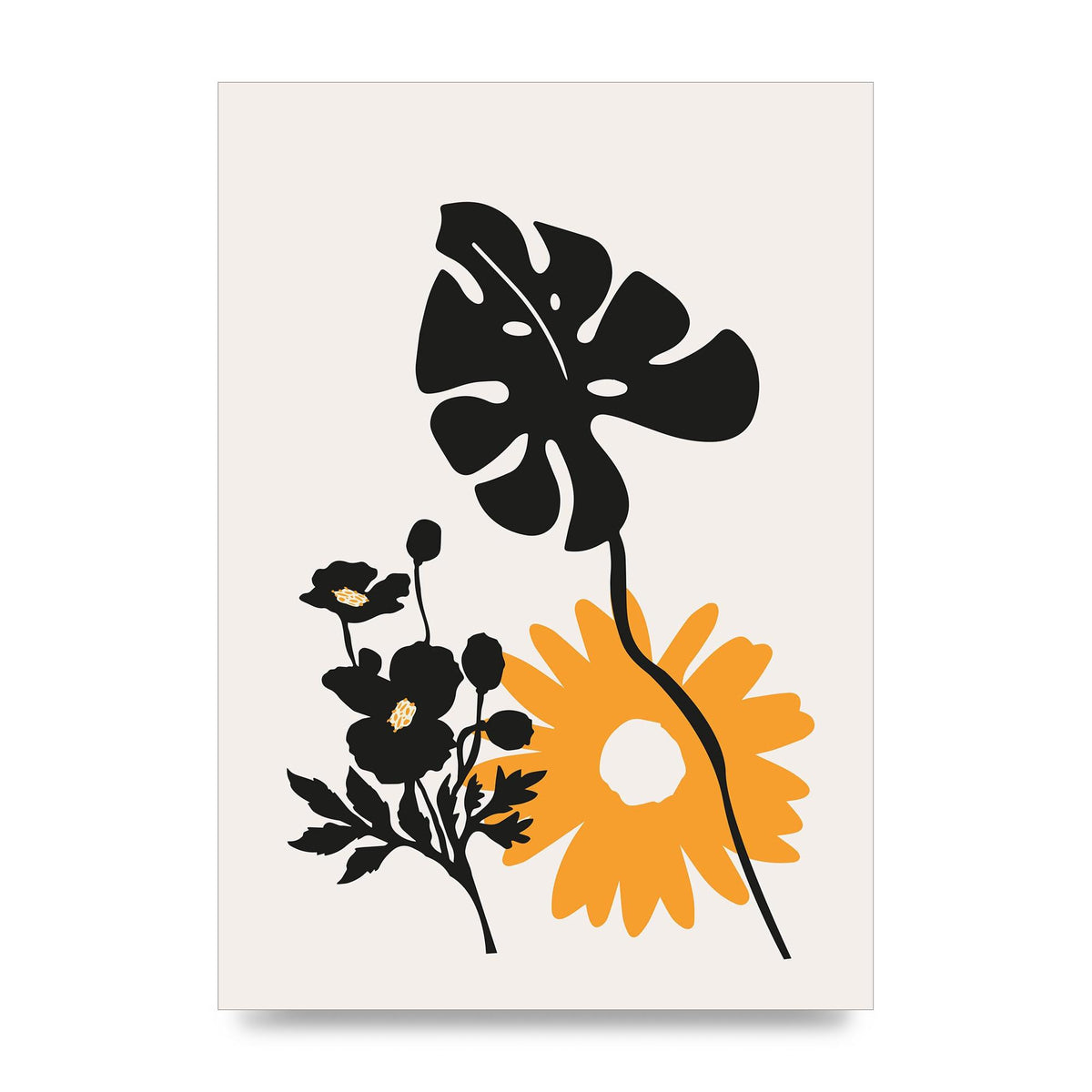 Mustard Flower Series Six Art For The Home - unframed print