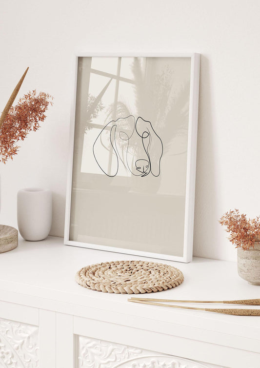 Dog Lover Illustration Two Wall Art - hall 1
