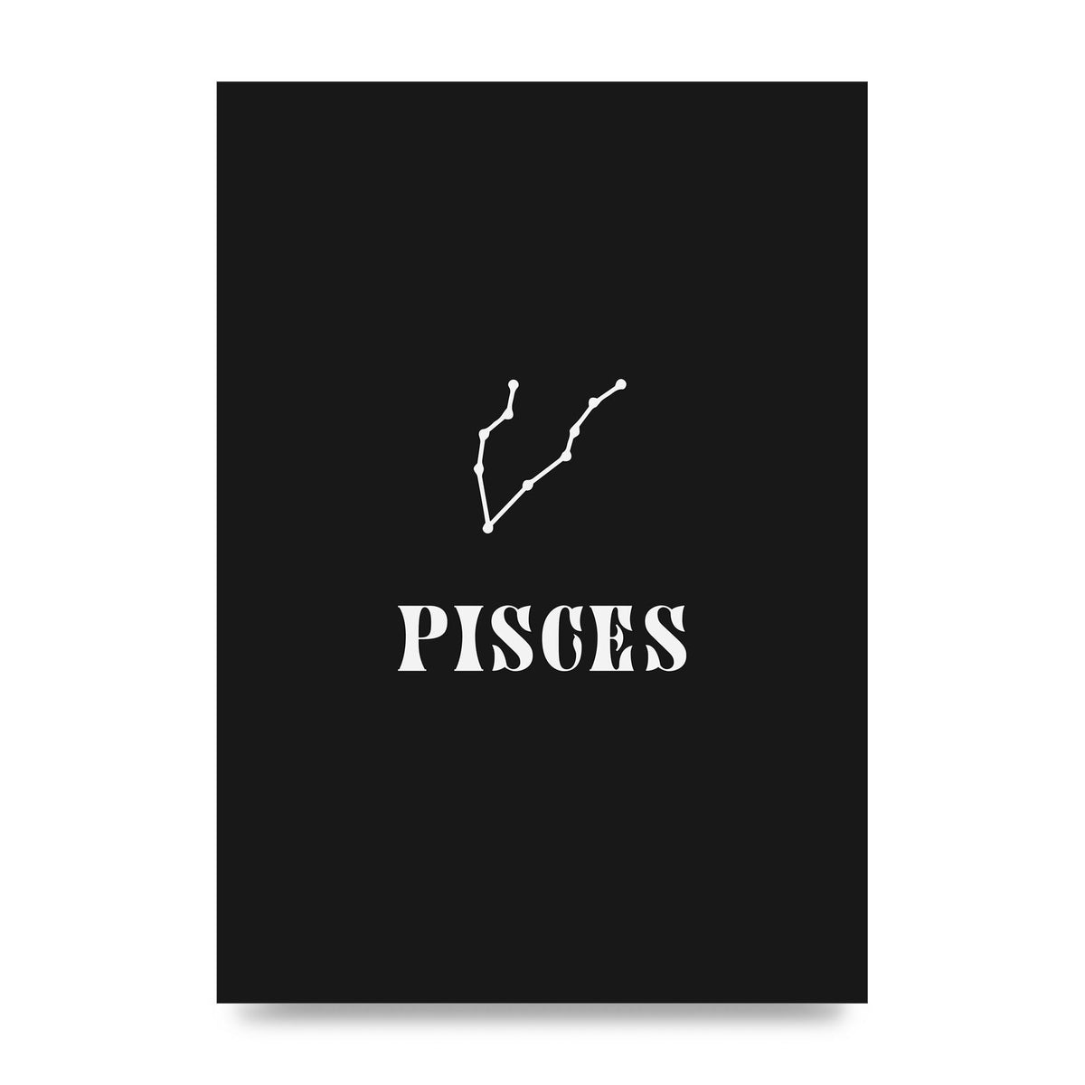 Minimalist Horoscope Star Sign Series Pisces Printed Poster - unframed print