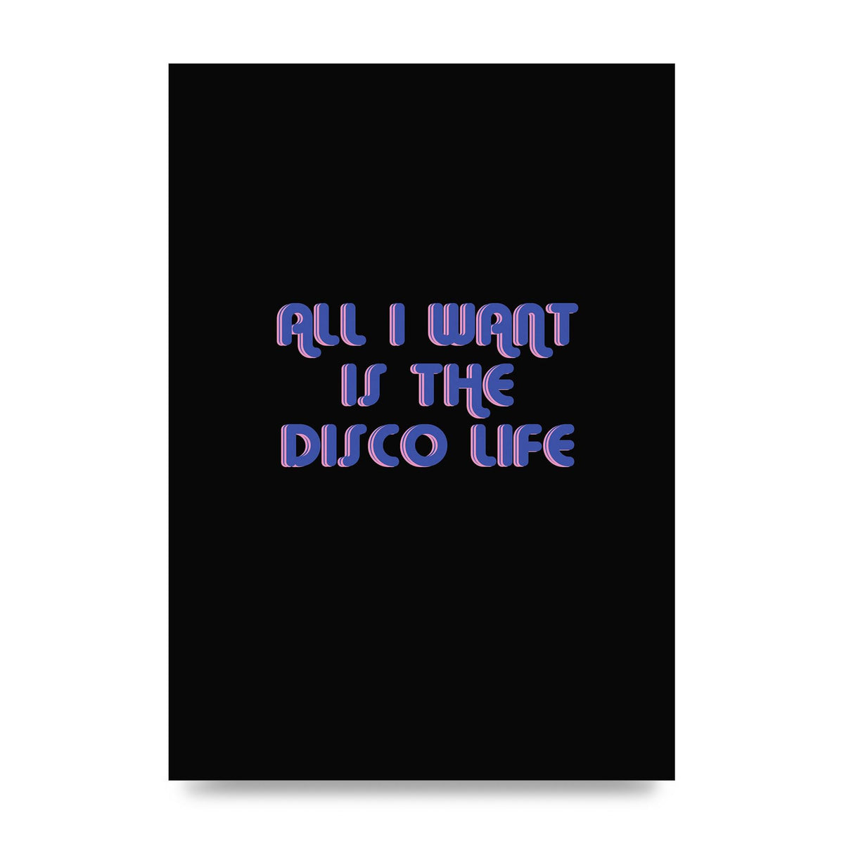 Disco Life Retro" Wall Art - unframed print
