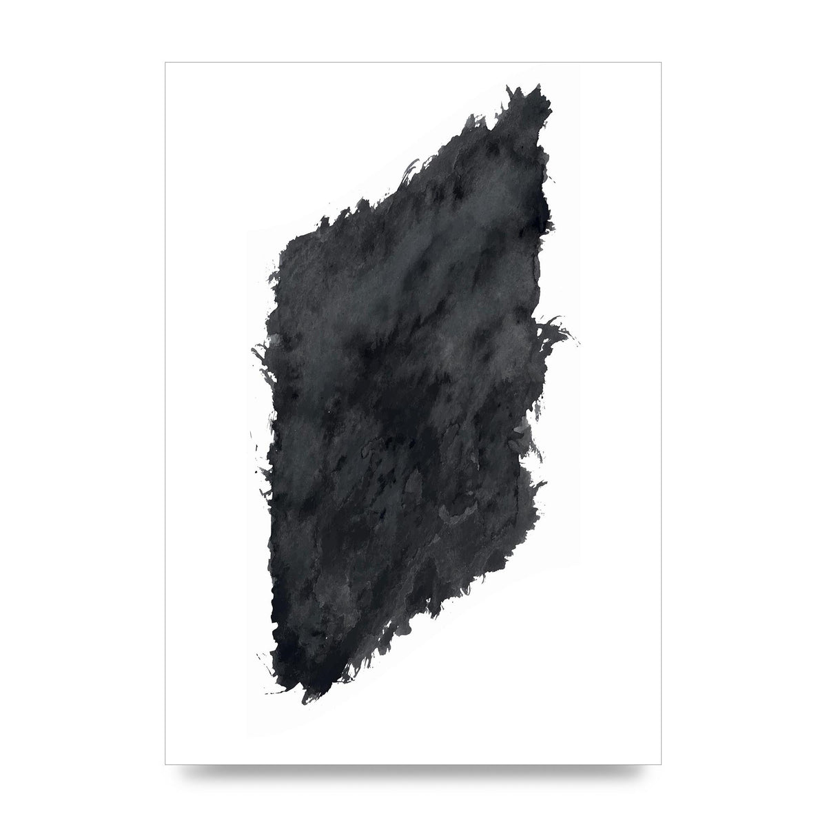 Abstract Painted Shape Black White Printed Poster - unframed print
