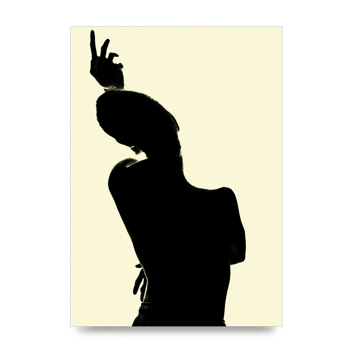 Painted Figure Black Ecru Printed Poster - unframed print