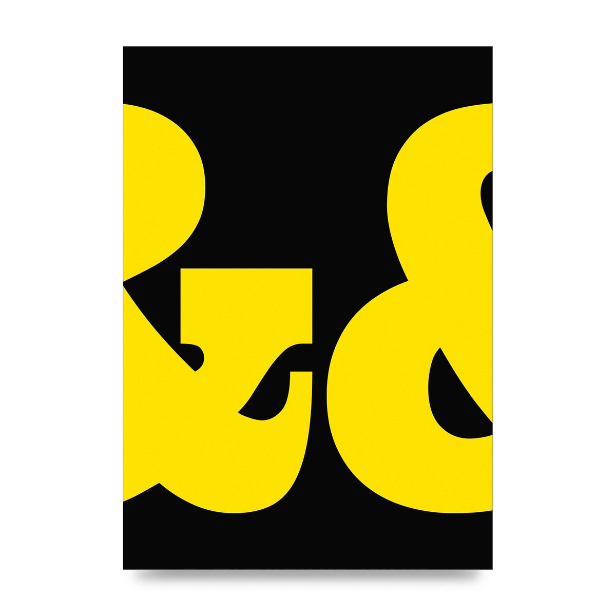 Ampus And Yellow Black Wall Art - unframed print