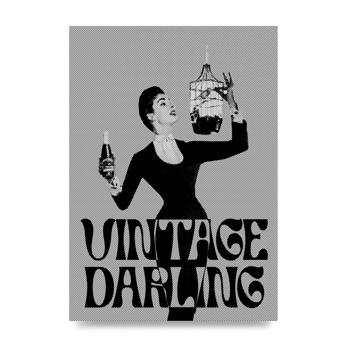 Vintage Darling Halftone" Art For The Home - unframed print