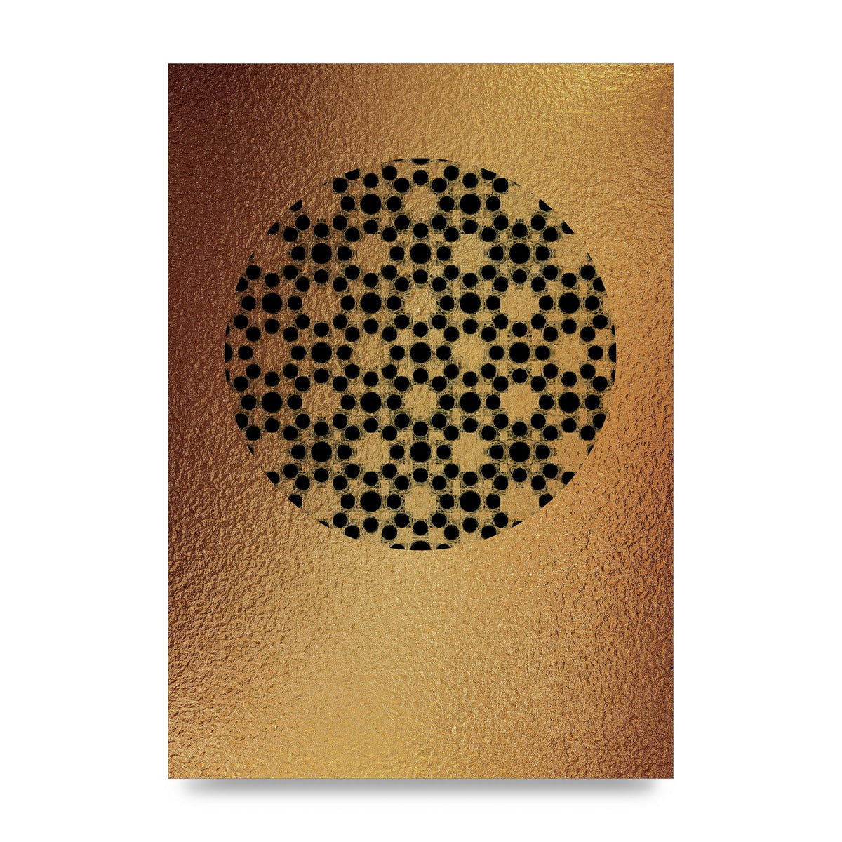 Moroccan Sun Disk Green Gold Wall Art - unframed print