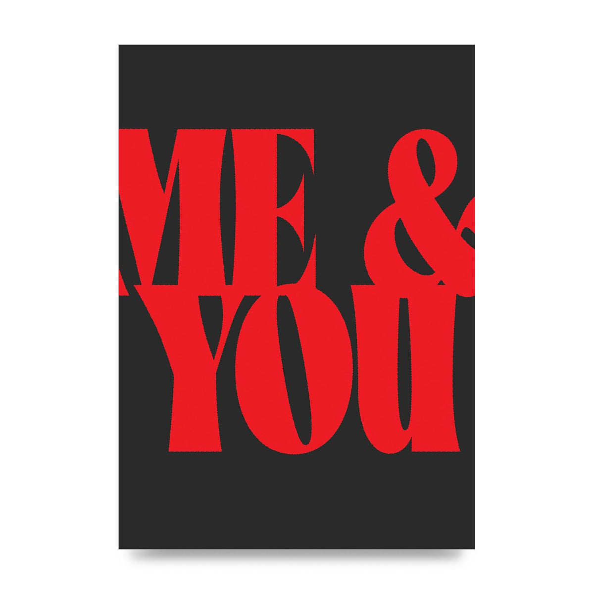 Red Me You Red Wall Art - unframed print