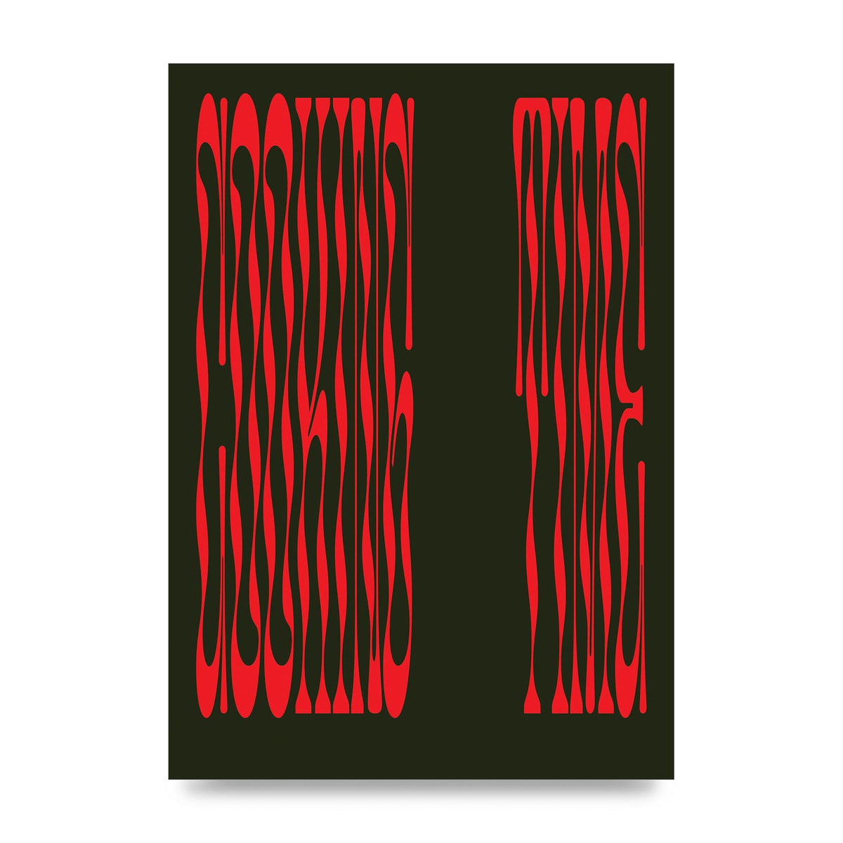 Cooking Time Abstract Wonky Printed Poster - unframed print