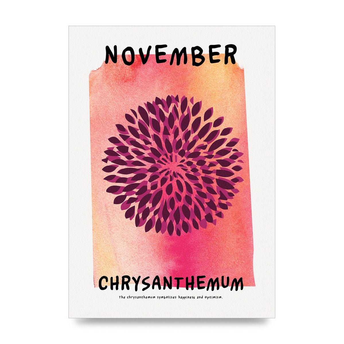 Birth Month Flower Series November Art For The Home - unframed print