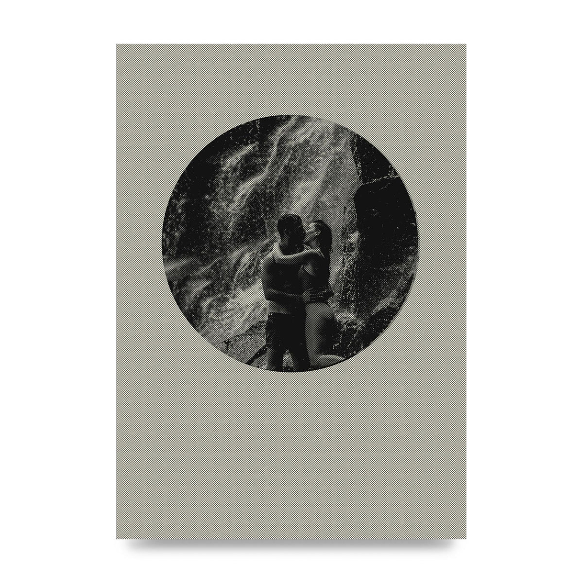 Halftone Kiss Five Printed Poster - unframed print
