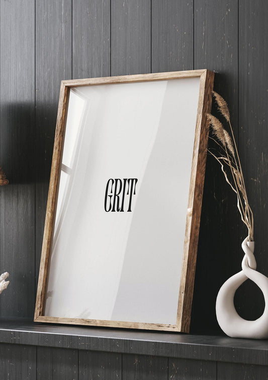 Grit Inspirational Quote Art For The Home - living room 3