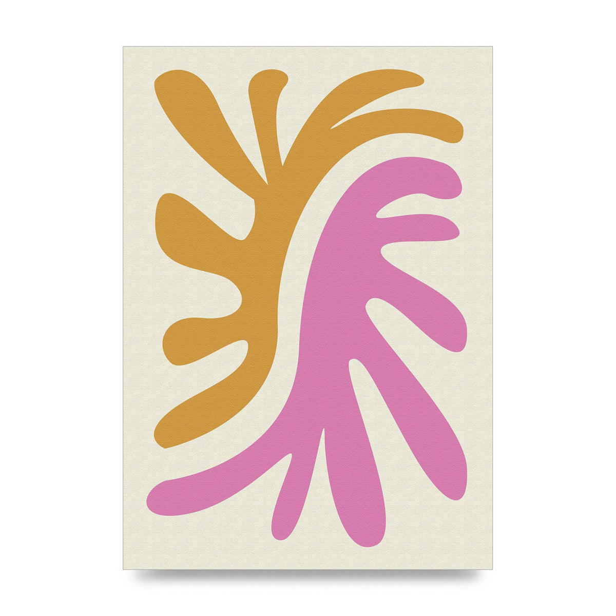 Textured Pink Yellow Coral Series Two Printed Poster - unframed print