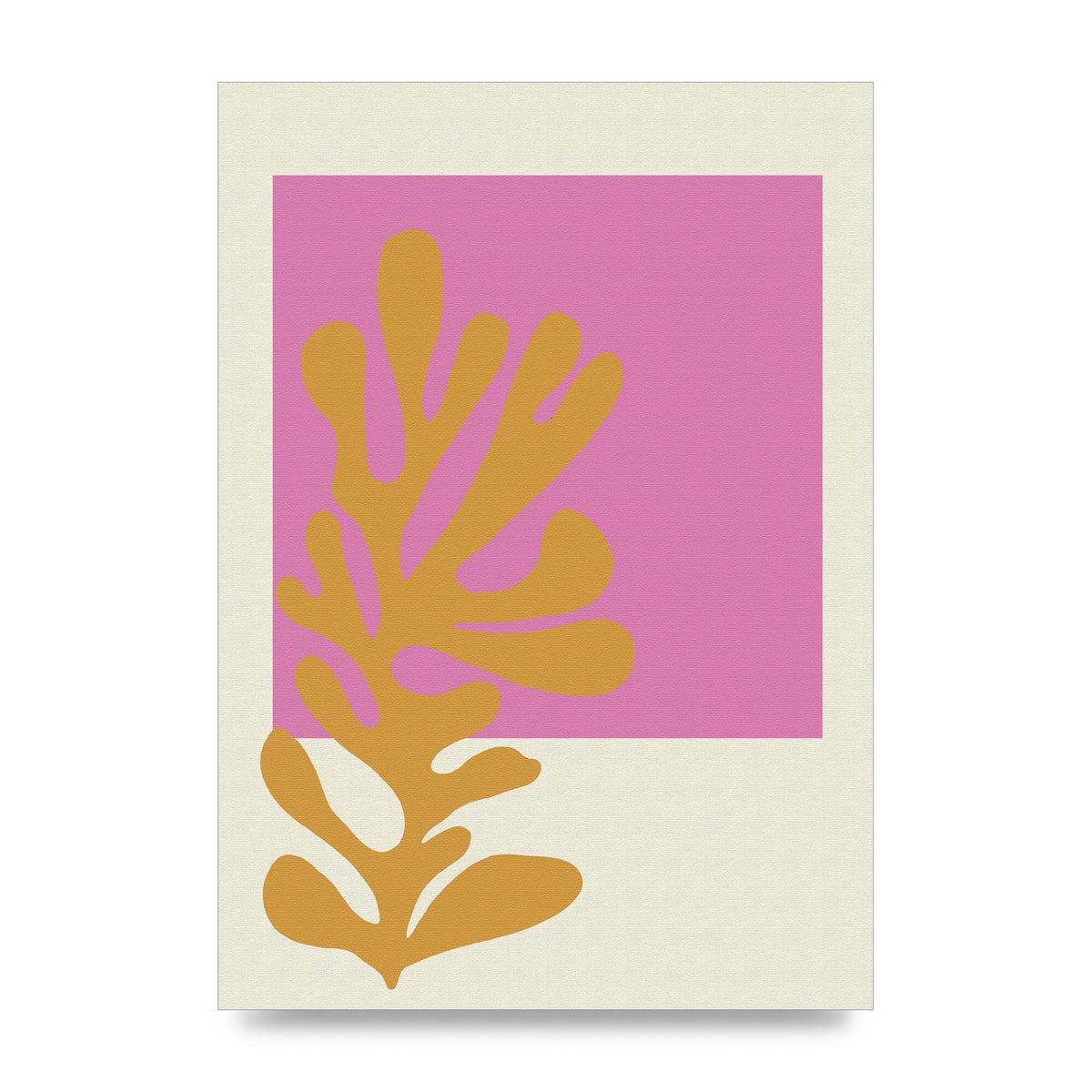 Textured Pink Yellow Coral Series Five Printed Poster - unframed print