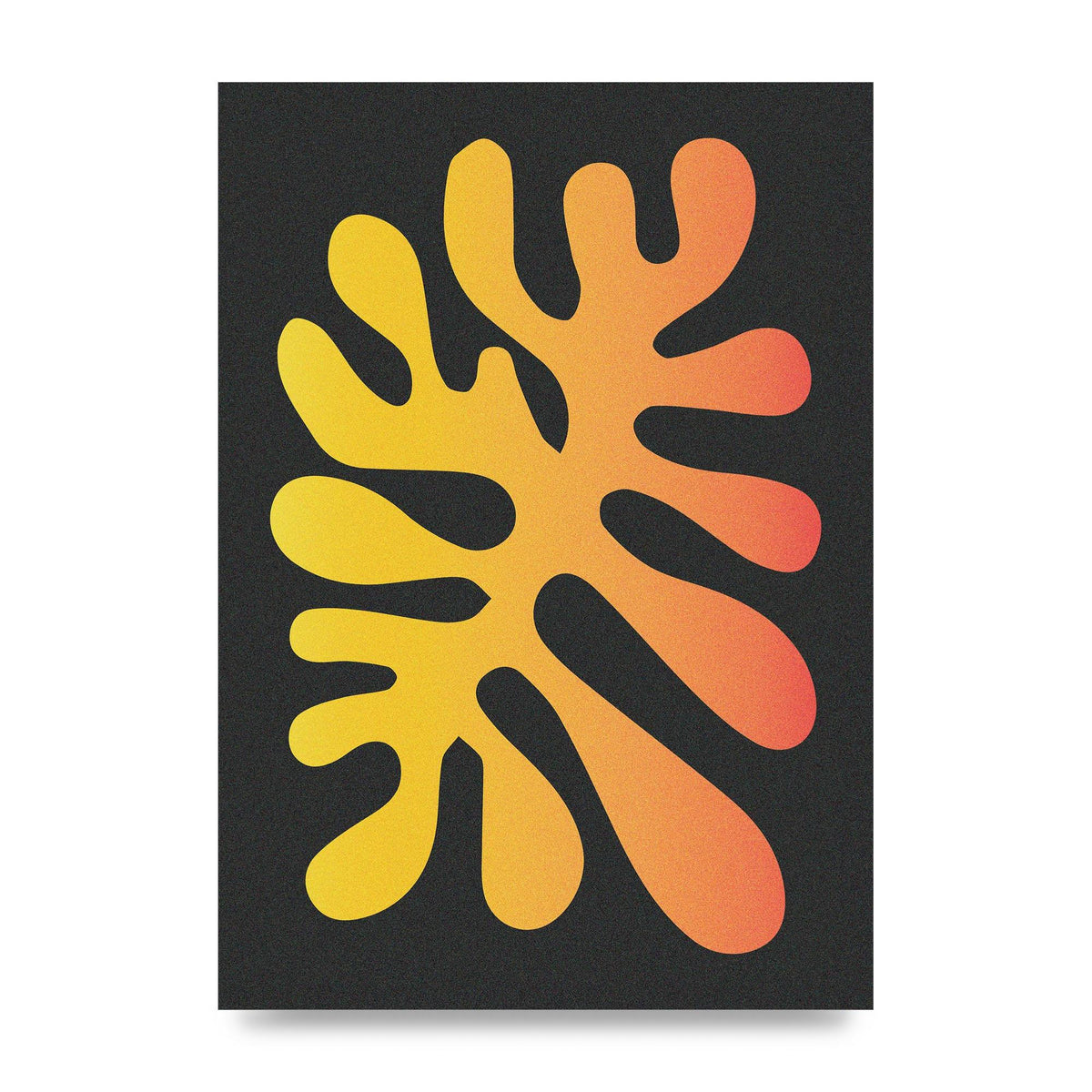 Abstract Orange Coral One Art For The Home - unframed print