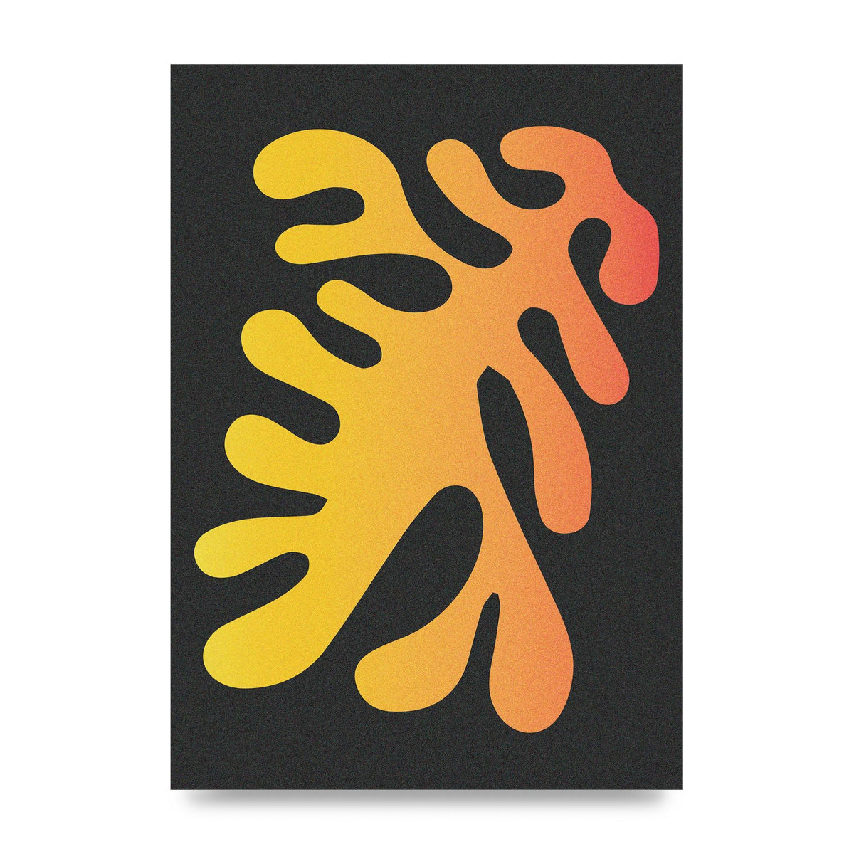 Abstract Orange Coral Two Printed Poster - unframed print