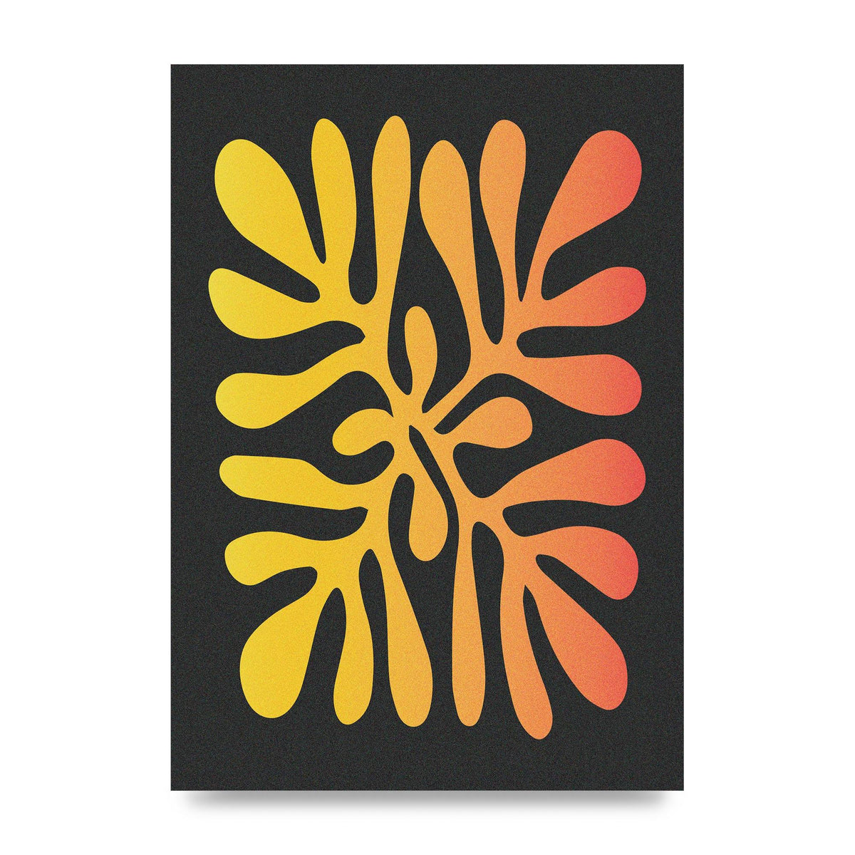 Abstract Orange Coral Three Wall Art - unframed print